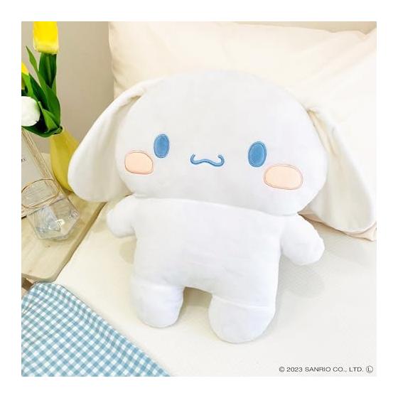MORIPiLO Body Pillow Sanrio Characters Cinnamoroll Cinnamon (Flat Pillow Furapiro) Skin-friendly Micro Fabric Goods Stuffed Toy Nap Pillow White