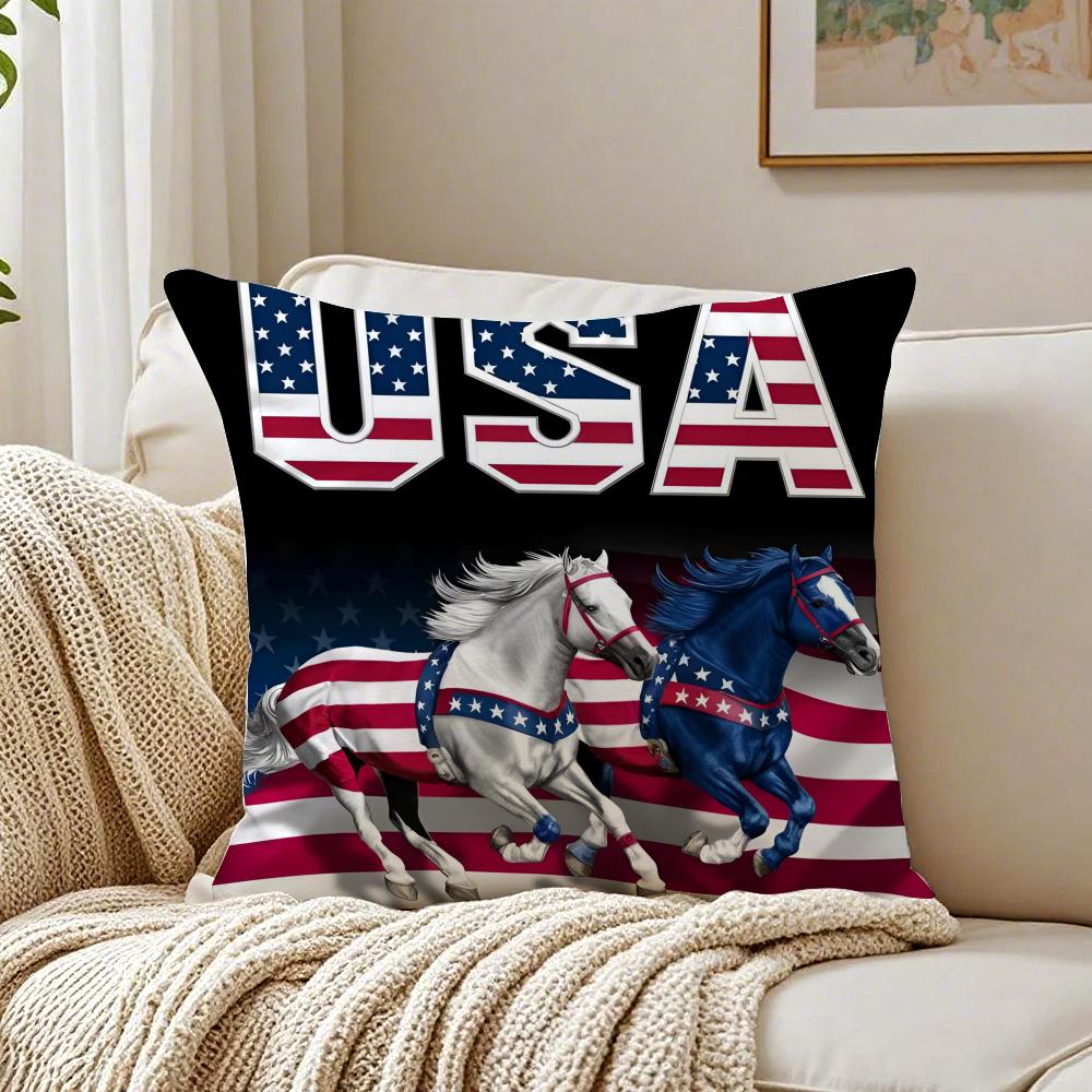 Festive IIndependence DDay Cushion Cover Pillowcase Antidustmite Living Room Sofa Decor Cushion Room