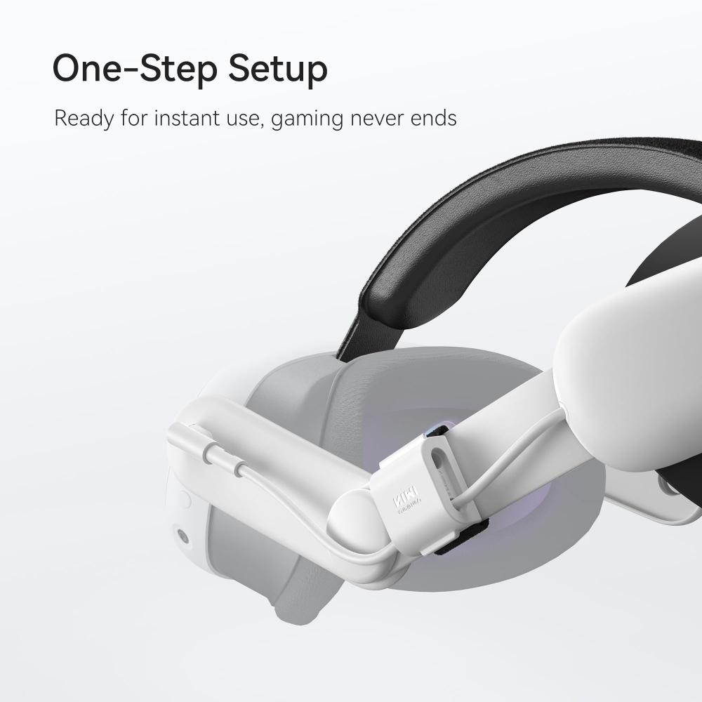 [KIWI Design] Head Strap for Quest 3 6400mAh Ergonomic Design Soft Cushion MetaQuest 3 Compatible Accessories