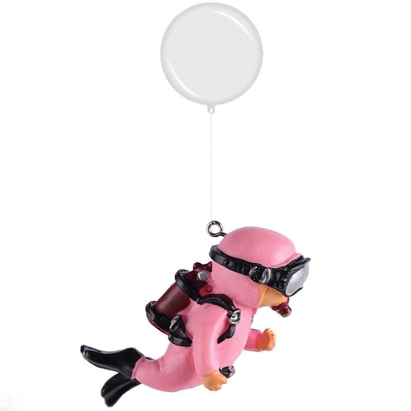 Dekoracja Akwarium Żywica Aranżacja Krajobrazu Małe Ozdoby Mini Nurek Świecący Dekor Akwarium Pływająca Kula Akcesoria Akwariowe