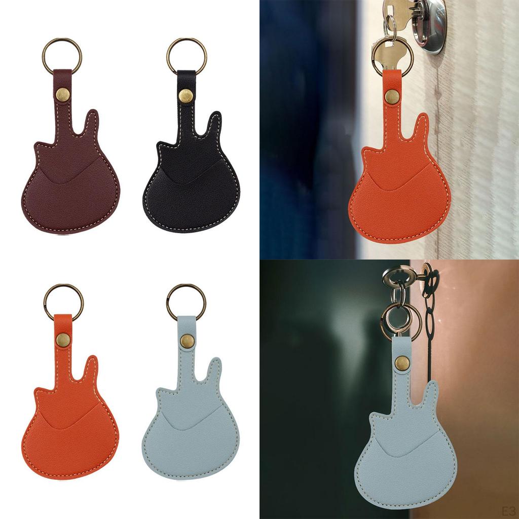 Guitar Pick Holder, Lightweight Picks Cover, PU Leather for Ukulele Players Guitarist
