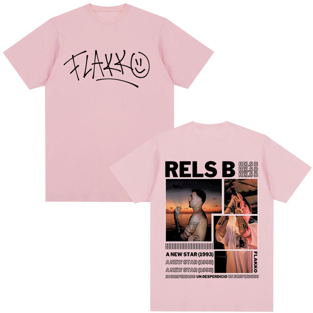 Rapper Rels B A New Star Album Merch T-shirt Unisex Women Clothing Fashion Hip Hop Tshirts High Quality Cotton T Shirts Streetwear