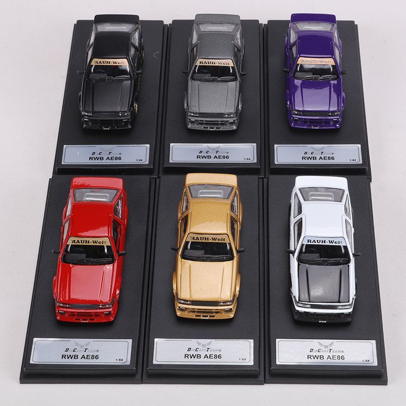 DCT 1:64 Toyota AE86 Wide-body Modified Version Car Model Collection High-end Simulated Alloy Die-casting Car Model