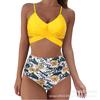 High Waist Leopard Cross Design Sexy Two Piece Bikini Swimsuit Trendy For Beach Holiday