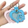 Portable Pet Hair Storage Bag Heart Shape Memorial Key Chain Dogs Paw Pendant  Funeral Supplies