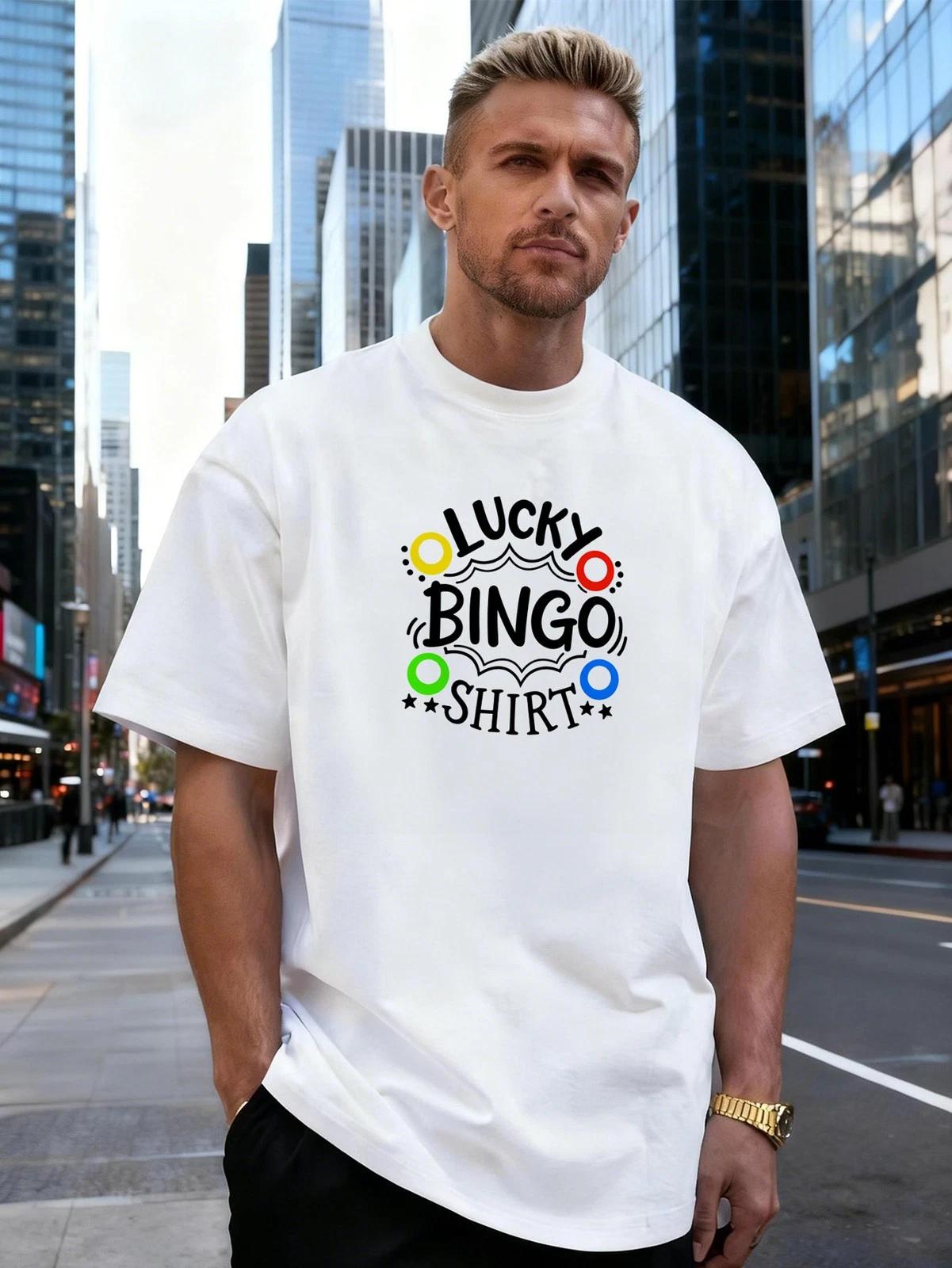 Lucky Bingo Shirt Men s T-Shirt Funny Bingo Player Graphic Tee S