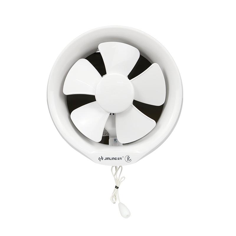 Jinling Silent Round Ventilation Fan for Bathroom & Kitchen, 6-Inch Wall-Mounted Exhaust Fan