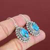 Copper Blue Turquoise Earring Vintage Gemstone Earrings 925 Sterling Silver Earring Antique Jewelry Handmade Dangle Earring Engagement Gifts
