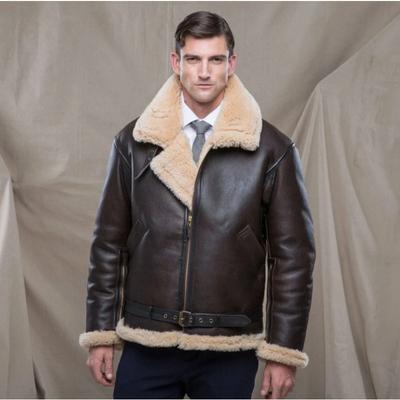 Men's Fur Integrated Thickened Cross Heavy Industry Leather Coat Fur Integrated