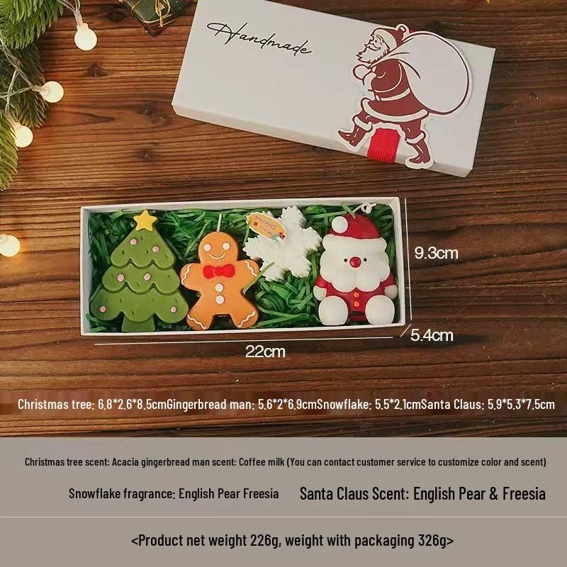 Santa Claus Scented Candle Set – Holiday Fragrance Ornament for Christmas Tree