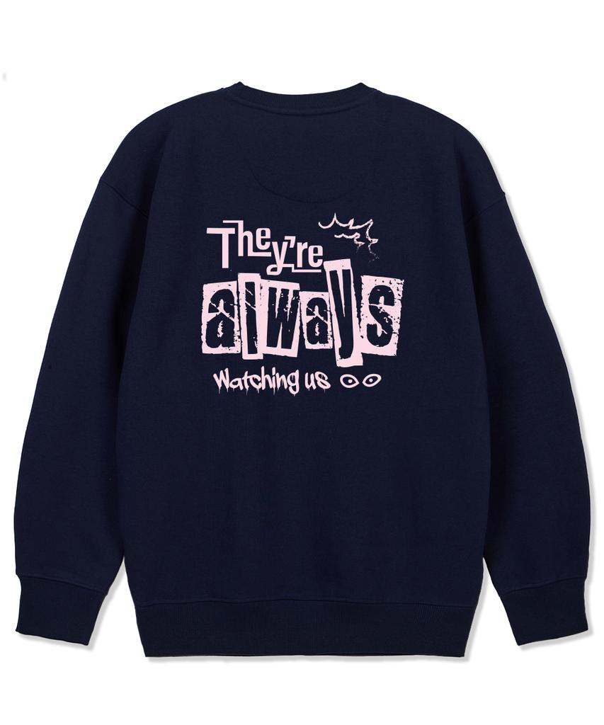 ASTRAL PROJECTION Alien Loose Fit Sweatshirt_Navy