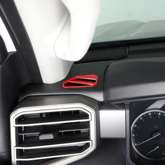 For Toyota Tundra -2025 Red Interior Dashboard Side Air Vent Outlet Trim 2P