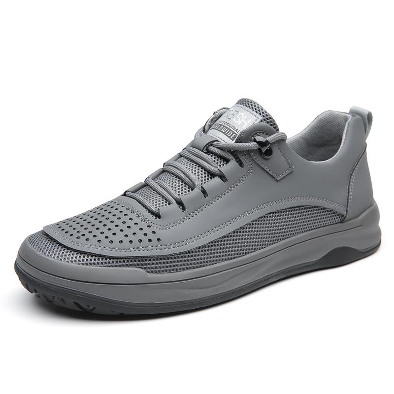 Mesh casual shoes hollow men's shoes light luxury versatile breathable lightweight mesh shoes men's soft-soled sports shoes
