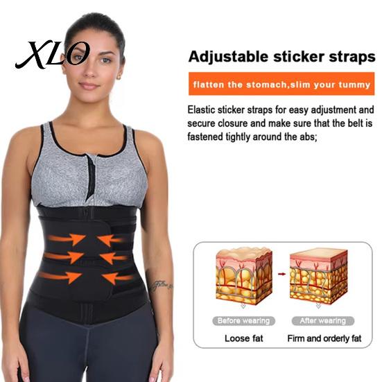 Women Waist Trimmer Belt with Zipper, Trainer Sweat Band Stomach Abdominal Compression Wrap Wrap, Enhancing Lower Belly Fat Sauna Slimming Back