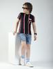 MONTE CARLO Boys Striped Round Neck T-Shirt