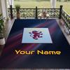 Custom Text Printed Rug Aston Villa Non Slip Floor Carpet For Home Room Decor