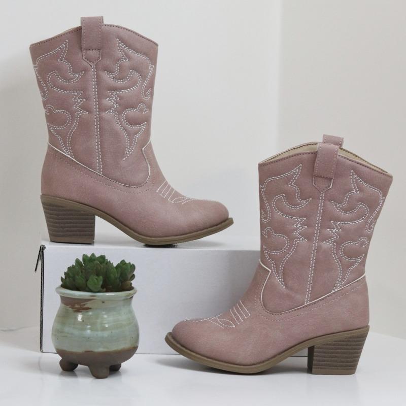 Children Mid Length Boots 2024 Korean Style Autumn Winter New Girls Soft Sole Fashion Vintage Kids Leather Boots Elegant Soft
