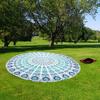 Round Beach Tapestry Mandala Throw/Boho Hippie Beach Blanket Roundie/Indian Cotton Bohemian Large Round Table Cloth-Home Decor/Yoga Mat