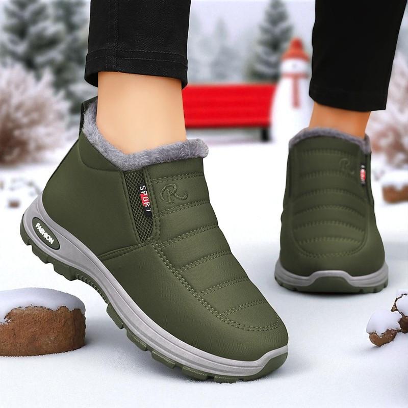 Allseason Thermal Insulated Slip-On Shoes - Non-Slip Sole Winter Boots, Beige, All-Season Indoor/Outdoor Footwear for Men & Women-Easy Slip-On Design