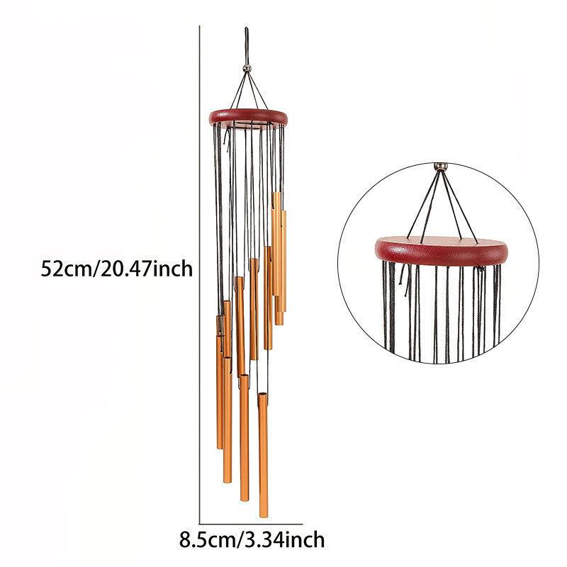Japanese Beech Wood 7-Color Wind Chime for Indoor/Outdoor Decoration