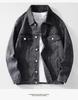 Men’s Solid Color Denim Jacket - Korean Style Trendy Casual Workwear for Youth and Boys