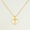 Personalized Heart Letter Necklace: Stainless Steel & Natural Shell Clavicle Chain