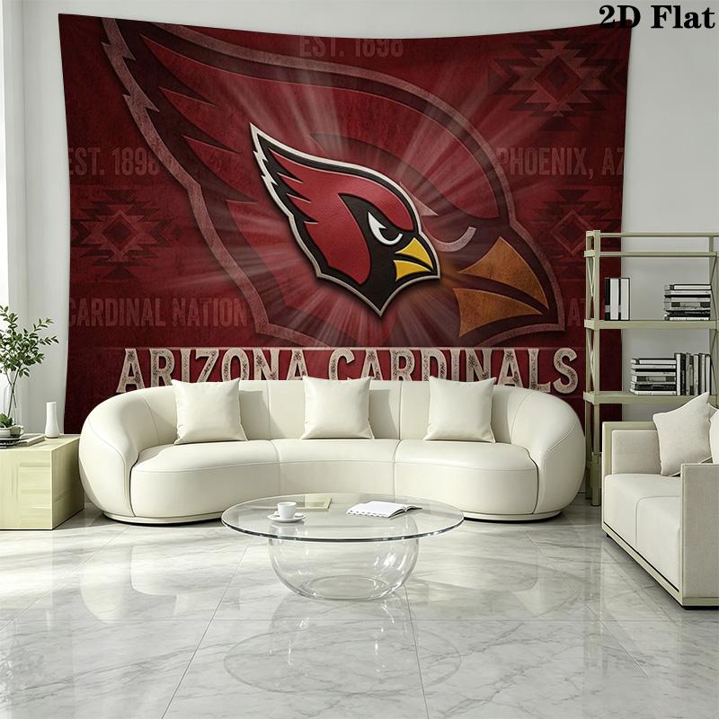 Arizona Cardinals Logo Wall Tapestry Aesthetic Wall Hanging Printed Fabric Blanket Decorative Tapestries for Bedroom Living Room Home Decor