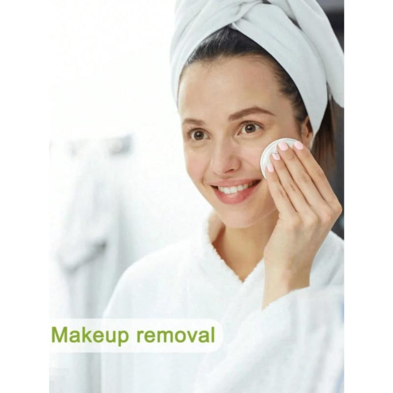 100 Stück Wiederverwendbare Runde Make-up-Entferner-Pads, Weich, Reizarm, Geeignet für Gesicht, Augen, Hautpflege und Make-up-Entfernung