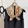 62Cm Double-Sided Printed Square Scarf High-End Real Wool And Silk Square Scarf Shawls  Women Luxury Scarves