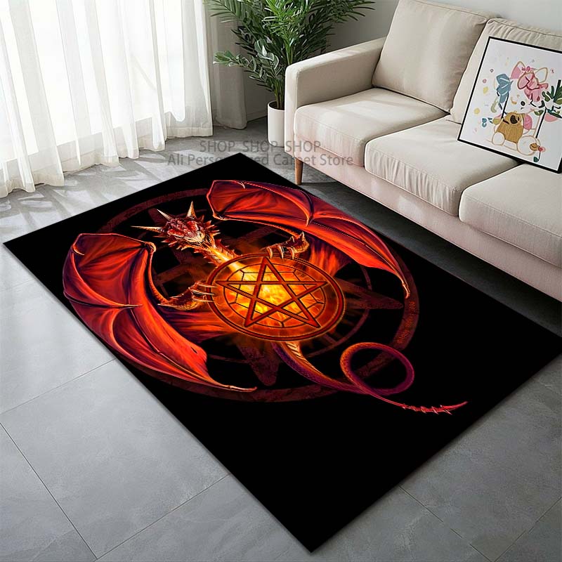 Mysterious Pentagram Magic Pattern Carpet for Living Room Bedroom Sofa Home Decor Non-slip Floor Mat Coffee Tables Area Rug