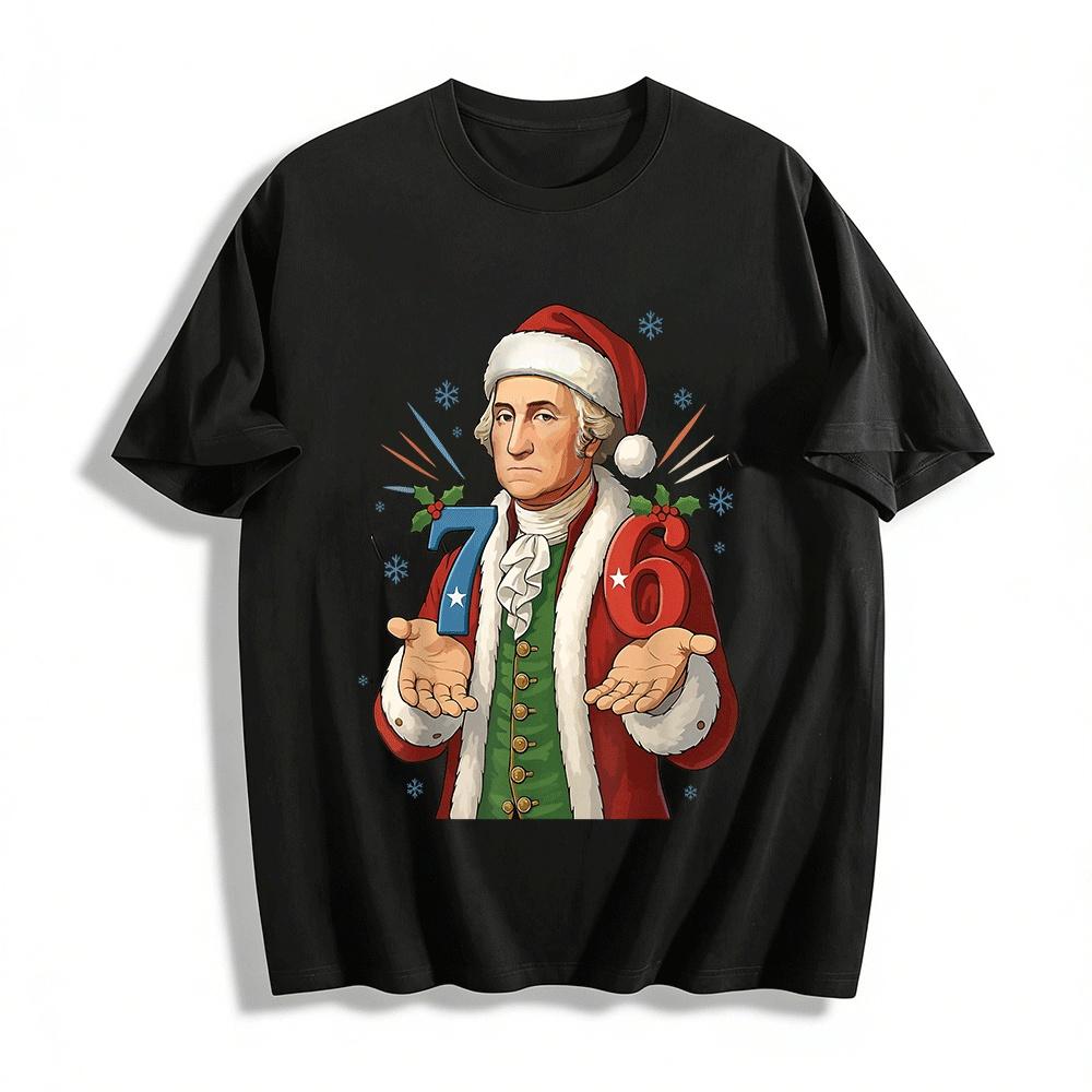 

Christmas Limited Washington 76 Number Print Casual Top Pure cotton T-shirt XXS