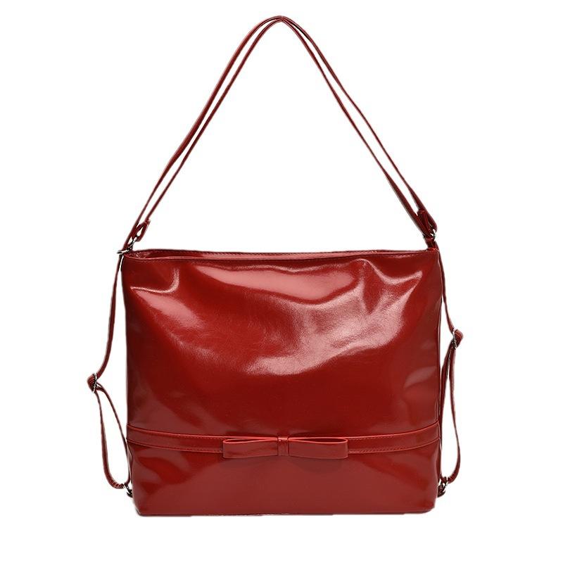 The New Korean Version of the Bow Design Sense Shoulder Tote Bag, High-end Simple and Fashionable Large-capacity Shoulder Bag