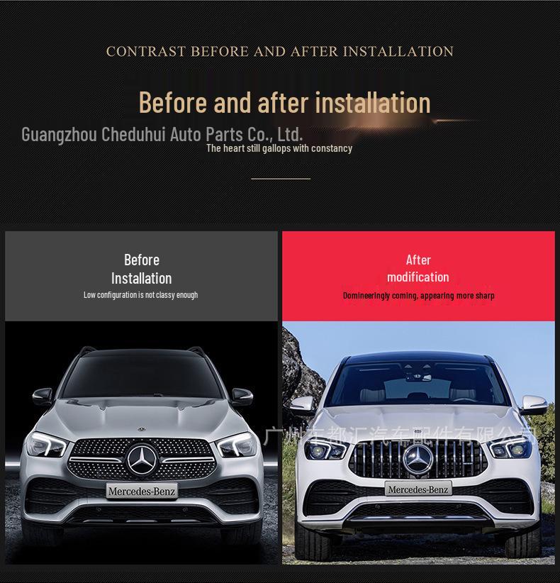 Compatible Vertical Bar Grille for 2020 GLE300, 450, 350, 400, GLE53 AMG, GT 