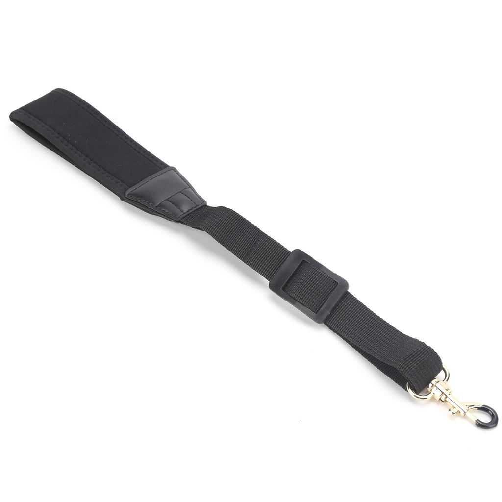 Instrumentengurt Einzelne Schulter Metallhaken Kunstleder Baumwolle für Schüler Erwachsener Kind Schwarz