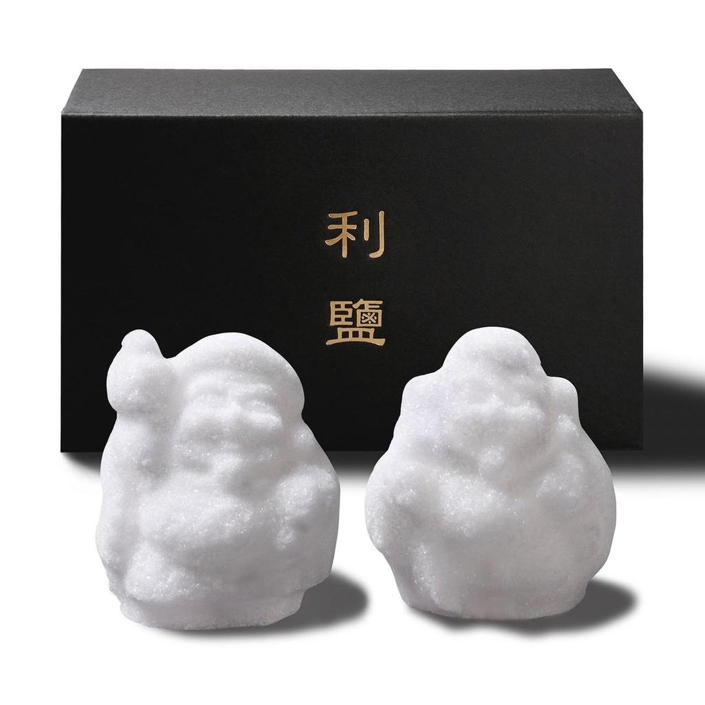 Two-God Pair Salt Set, Ebisu and Daikokuten Salt, Prayer Salt for Business Prosperity, Protection from Evil, Good Fortune, Purification, Offering,