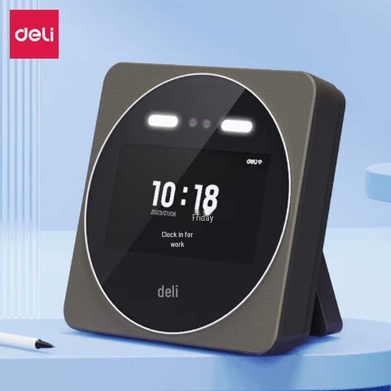 

Deli Dynamic Facial Recognition Time Attendance System CN plug (adapter included)