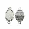 Bezel Connectors For Resin Crafts Fit Oval 13x18mm Photo Glass Dome Frames