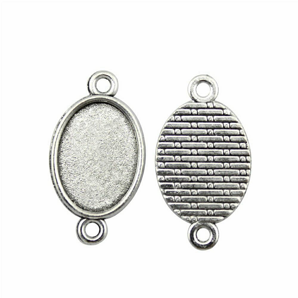 Bezel Connectors For Resin Crafts Fit Oval 13x18mm Photo Glass Dome Frames