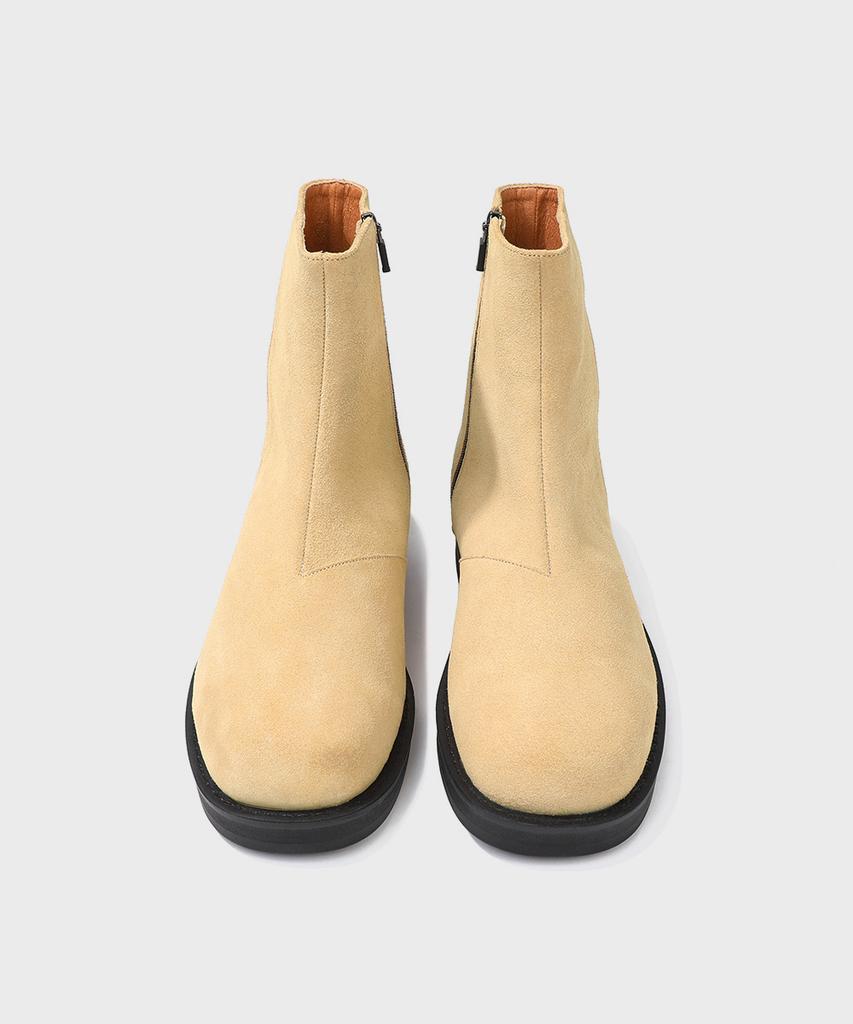 Firenze Atelier [Second.A] Minimal Bold Shape Zip-Up Boots 2Ndf5100Bs [Camel]