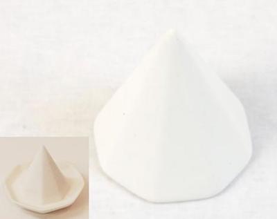 Moa Feteli (Moa Feteli) Pirâmide Octogonal da Sorte Consolidador de Sal para Conjunto Morishio, Não Esmaltado, Pequeno (5.5 x 4.5cm)
