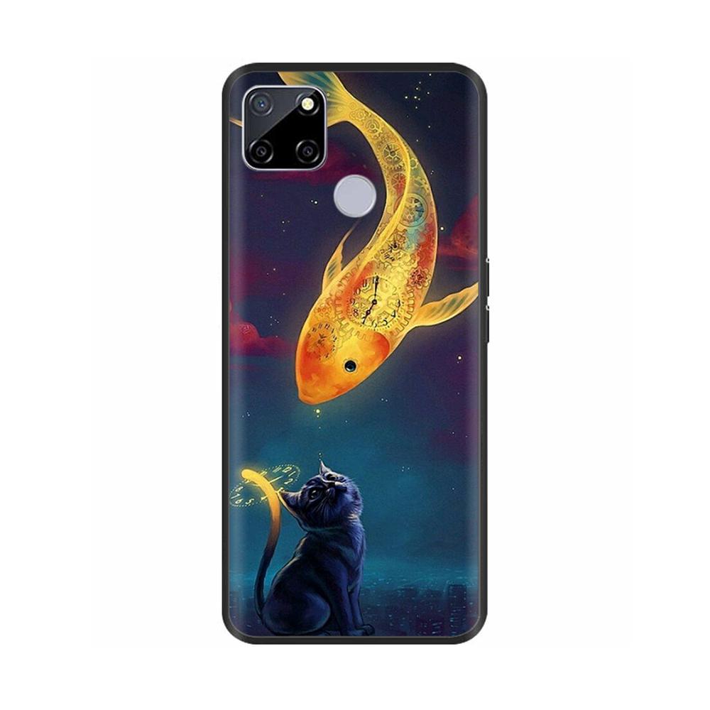 Case For Realme C25 C25s Coque Realme 7i RMX2193 Soft Cartoon Silicone Fundas Phone Case For OPPO REALME C12 Capa Cover Bumper