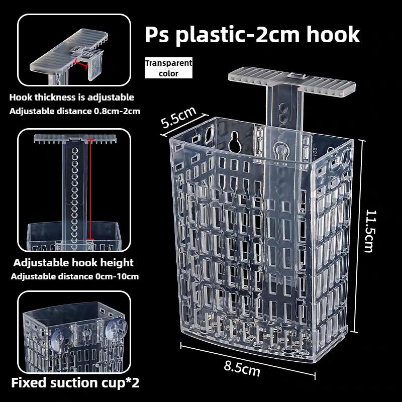 Držák na akvarijní rostliny Nastavitelná výška Zvedací košík Akvária Závěsná dekorace Krabička Dekorace pro výsadbu vodních rostlin Květináč