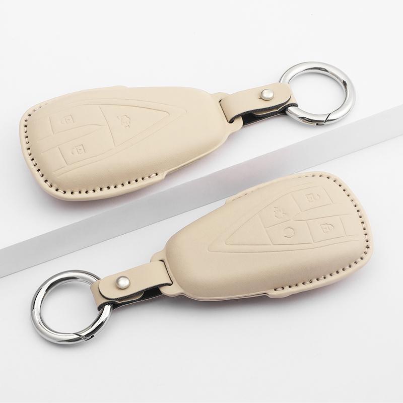 Leather Car Remote Key Cover Accessories For Changan CS35PLUS CS55 PLUS CS75 PLUS Eado UNI-T UNI K Oushang X5 X7 EV 2019-2022