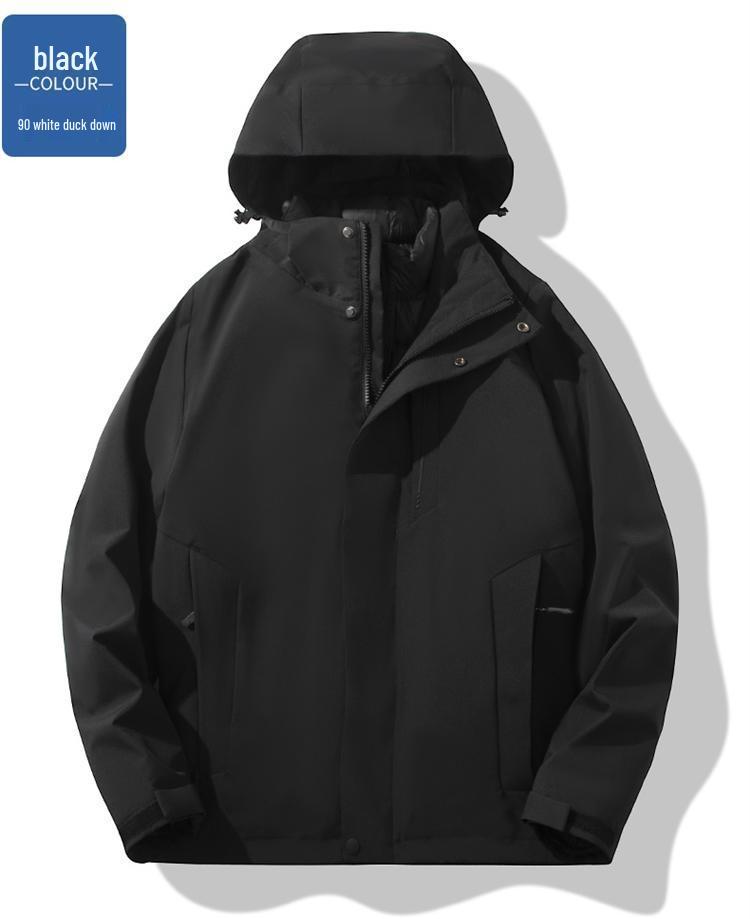 

Унисекс Ветрозащитный Водонепроницаемый Велокостюм Три-в-Одном с Утеплителем из 90% Белого Утиного Пуха 2XL