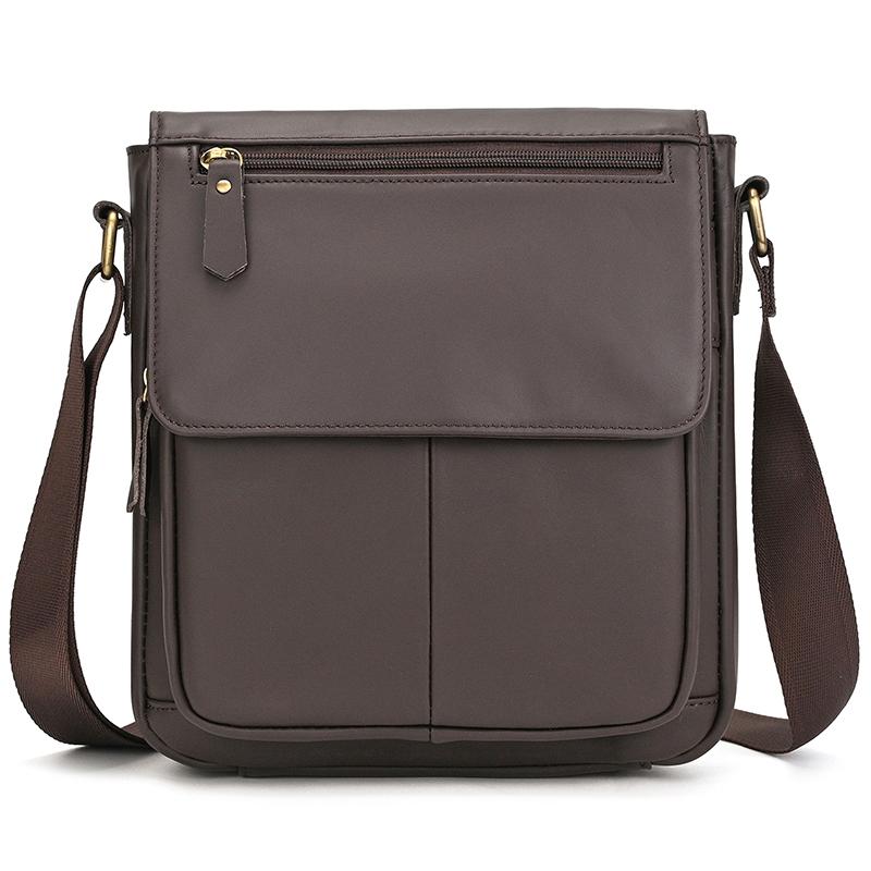 

Genuine Leather Men Shoulder Bag High Quality Male Bag Cowhide Leather Crossbody Bags Men Messenger for Male кофейный