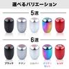Shift Knob MT [5/6 Speeds] Car Manual Shift Knob Aluminum with Conversion Adapter (6 Speed, Iridescent )