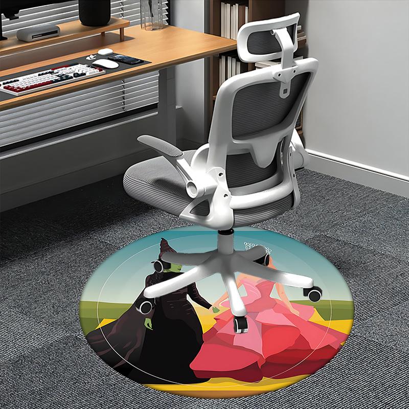 

Wizard of Oz,Witch and Princess Chair mat Round Rug Office carpet, Non slip, Suitable for Living Rooms, Bedrooms,Decor1205897a 80cm by 80cm