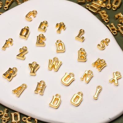 50Pcs 14-16mm * 8-9mm Mixed Letter Pendant A-Z Initials Acrylic Pendant Is Used For DIY Jewelry Bracelet Necklace Crafts Production.