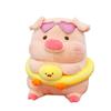 Cartoon Plush Toy Pig With Swimming Ring Cute Animal Soft Doll Gift For Kids