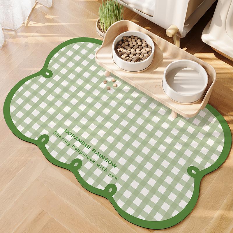 

Водонепроницаемый и маслостойкий коврик для кухни из диатомовой грязи - впитывающий, нескользящий, не требующий мытья коврик для ног 30*50cm зелёный